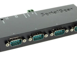 Adaptador de RS-232 a Ethernet de cuatro puertos MSD-SRF4X